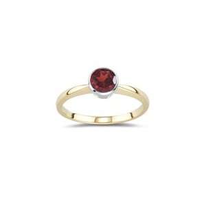  1.06 Cts Garnet Ring in 14K Two Tone Gold 5.0 Jewelry