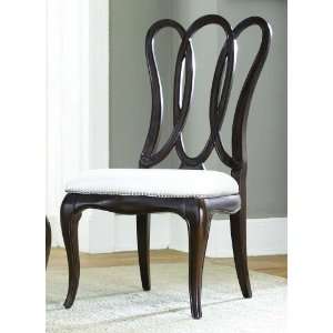  American Drew Sonata Wood Back Formal Side Chair in Dark 