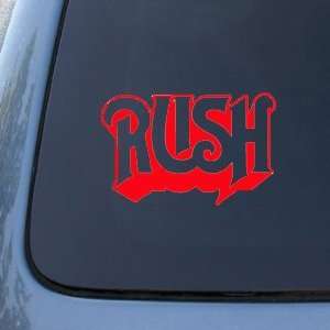 RUSH Rock Band Logo   6 RED Decal   Car, Truck, Notebook, Vinyl Decal 