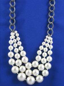 Kenneth Cole New York Chunky Faux Pearl Layer Necklace  