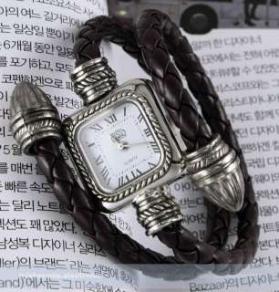 Fashion Classical Popular Braided Strap Lady Women Quartz Wrist Watch 