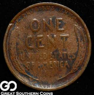   VDB Lincoln Cent Penny FINE Details With Marks ** SCARCE KEY DATE