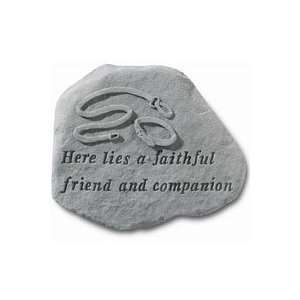  Kay Berry Here Liesà with Collar & Leash Memorial Stone 