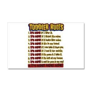  22 x 14 Wall Vinyl Sticker Toddler Rules 