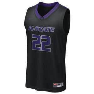 Kansas State Wildcats #22 Basketball Replica Jersey (Black)  