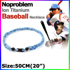 NOPROBLEM power ION BALANCE Baseball Necklace P074 blue  