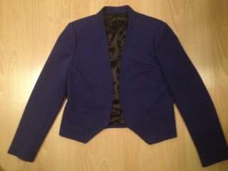 NWT Zara Navy Blue Cropped Blazer Jacket SOLD OUT sz M  