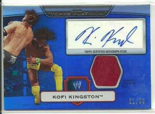 Topps WWE Platinum Kofi Kingston Autograph Relic / 99  