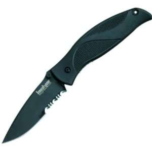 Kershaw Knives 1550ST Black Out Serrated Linerlock Knife  