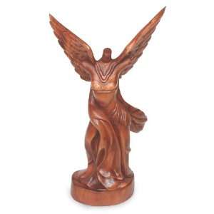  Wood statuette, Angel of Peace