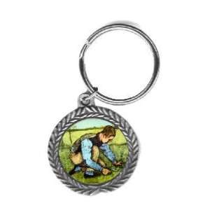  Cutting Grass By Vincent Van Gogh Pewter Key Chain Office 