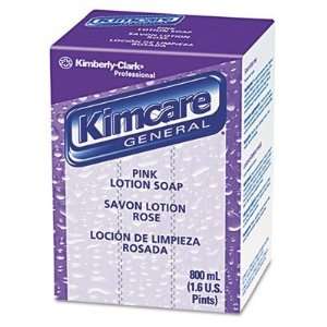  KIMCARE Pink Lotion Soap, Herbal Liquid, 800ml Bottle, 12 