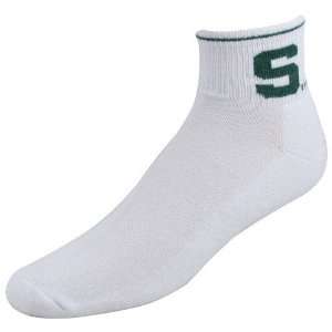  Michigan State Spartans White Mens 10 13 Ankle Socks 