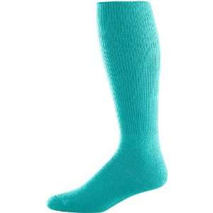  Intermediate Athletic Knee Length Soccer Tube Sock TEAL 