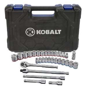  Kobalt 33 Piece Standard/Metric Mechanics Tool Set with 