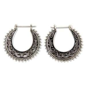  Sterling silver hoop earrings, Kuta Moon Jewelry