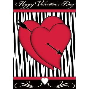  Decorative Flag Large Arrow In Heart with Zebra Stripes 