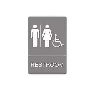  ADA Sign, Restroom/Wheelchair Accessible Tactile Symbol 