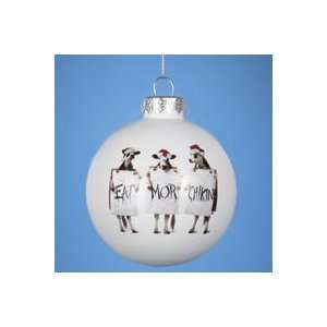 Pack of 6 Chick Fil A Glass Ball Christmas Ornaments 3.25  