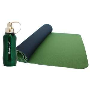  thinksport Safe Yoga Mat and Stainless Steel Sport Bottle 