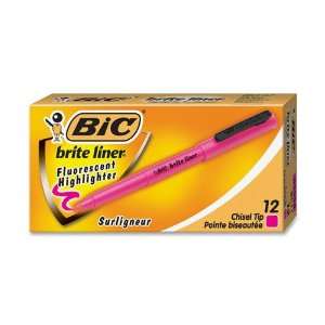    BIC Brite Liner Highlighter   Pink   BICBL11PK