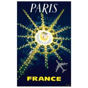  Paris France Travel Poster in Plastic Cover