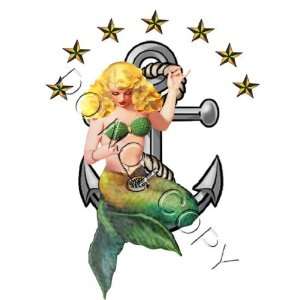  Rockabilly Mermaid Tattoo Anchor Pinup Decal s239 Musical 