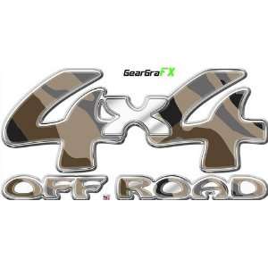  4x4 Off Road Camouflage Brown Truck Decal Automotive