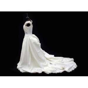  White Wedding Dress on Black   Peel and Stick Wall Decal 