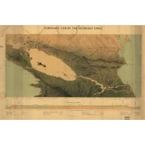  1870s map of Nicaragua Canal