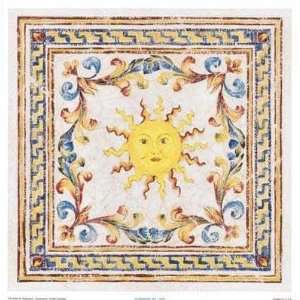  Florentine Tiles Sun Poster Print
