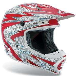  Bell MX 1 Bones Helmet   X Small/Red/White Automotive