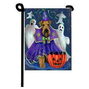  Airedale Terrier   Boo Hoo Halloween   Garden Flag 11x15 