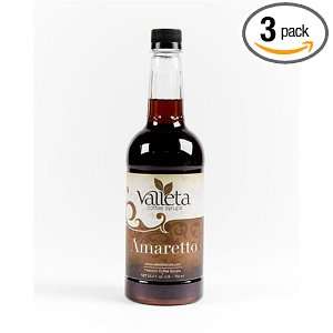 Valetta Flavor Company Amaretto Coffee Syrup, 25.4 Ounce Bottles (Pack 