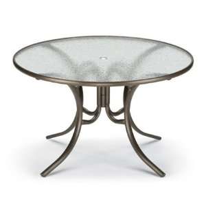  Telescope Casual Glass Top Aluminum 42 Round Dining Table 