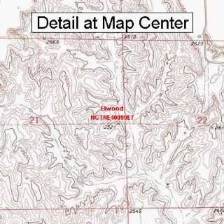 USGS Topographic Quadrangle Map   Elwood, Nebraska (Folded/Waterproof)