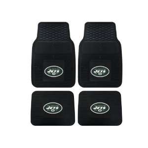   Fit Front and Rear All Weather Floor Mats   New York Jets Automotive