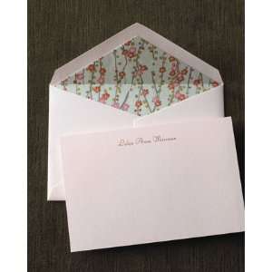  Crane Co 50 Pink Engraved Cards Envelopes