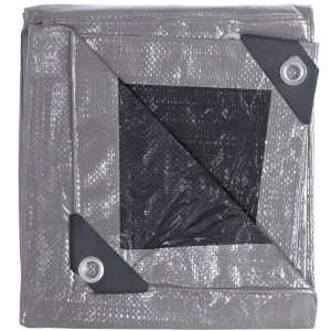   Heavy Duty Black & Silver Sunshield Tarp, 10 x 12 ft