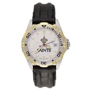 New Orleans Saints Mens NFL All Star Watch (Leather Band)  