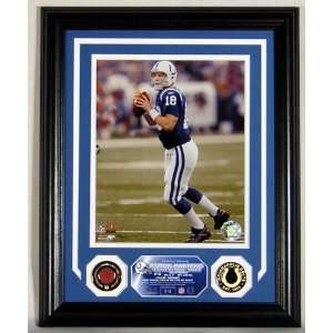 Peyton Manning Game Used Football Photomint  Sports 