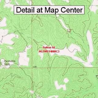  USGS Topographic Quadrangle Map   Fulton SE, Mississippi 