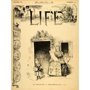 1885 Cover LIFE Declaration Independence England Mother   Original 