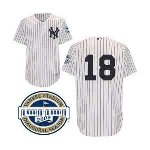  New York Yankees Authentic Johnny Damon Home Jersey w/2009 
