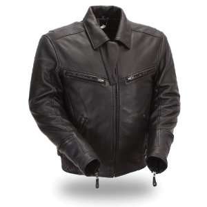 First MFG Xpert Performance Mens Bronson Hybrid Leather Jacket. Fully 