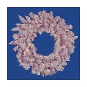  36 Pink Flk Spruce Wreath 90LED WmWht Arts, Crafts 