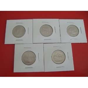  America The Beautiful Quarters All 5 From Denver (D) Mint 