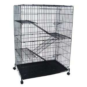 4 Levels Small Animal Cage in Black