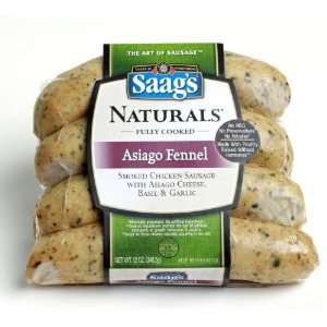 Saags Naturals Chicken Asiago Fennel Sausage 12 oz. Pkg  