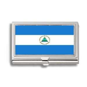  Nicaragua Nicaraguan Flag Business Card Holder Metal Case 